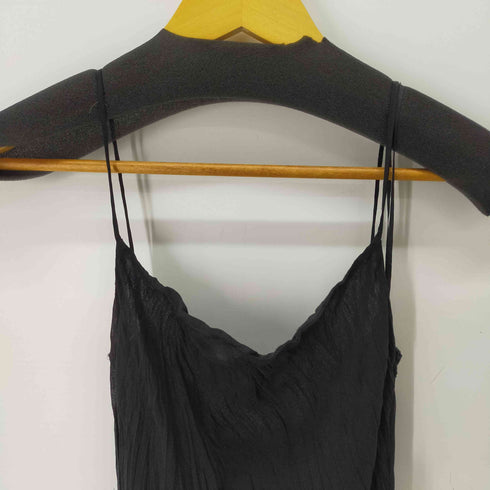 マンゴー MNG アシンメトリーキャミワンピース シワ加工 レディース import:S